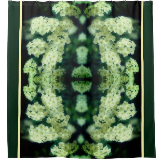 ラブリング野生の白いバラの抽象芸術シャワーカーテン シャワーカーテン (正面)