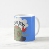 ラブリーおもしろいド文字マグカップ コーヒーマグカップ (正面右)