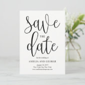 ラブリーなカリグラフィー・セーブ・ザ・デートカード セーブザデート (スタンド正面)