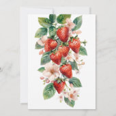 ラブリーなストロベリー ブライダルシャワー 招待状 (裏面)