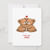 ラブリーなテディベアカップル  シーズンカード (正面)