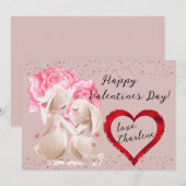 ラブリーなバレンタイン ハートの赤 シーズンカード (正面/裏面)