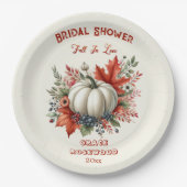 ラブリーなパンプキン カントリー ナチュラル ブライズシャワー ペーパープレート (正面)