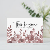 ラブリーなマウベの水彩花 サンキューカード (スタンド正面)