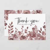 ラブリーなマウベの水彩花 サンキューカード (正面/裏面)