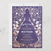 ラブリーなラベンダー ミス キンセ アニョス キンセアニェラ 招待状 (正面)