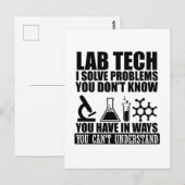 ラブリーなラボテクノロジー名言 研究室技師のユーモア ポストカード (正面/裏面)