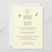 ラブリーなロマンチックハート 招待状 (正面)