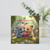 ラブリーな動物の恋愛カード カード (スタンド正面)