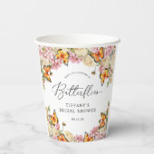ラブリーな蝶々と芍薬のウェディングシャワー 紙コップ (裏面)