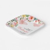 ラブリーな蝶のブライダルシャワーフラワーセット ペーパープレート (傾斜あり)