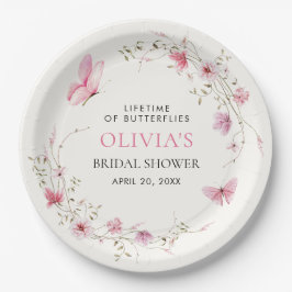 ラブリーな蝶の生涯 ブライダルシャワー ペーパープレート