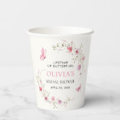 ラブリーな蝶の生涯 ブライダルシャワー 紙コップ (裏面)