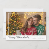 ラブリーな雰囲気だけ ロマンチックなクリスマス写真カード シーズンカード (正面)