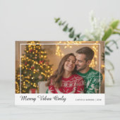 ラブリーな雰囲気だけ ロマンチックなクリスマス写真カード シーズンカード (スタンド正面)