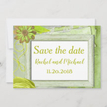ラブリーなSave the Dateの花柄