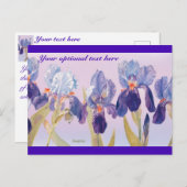 ラブリーアイリスウォーターカラーポストカード ポストカード (正面/裏面)