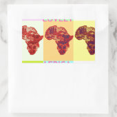 ラブリーアカラフルフマップパターポップ・アートのンアートデザイン 長方形シール (バッグ)