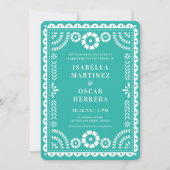 ラブリーアクアパペルインスパイアピカド結婚ス 招待状 (正面)