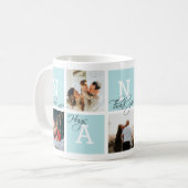 ラブリーアクセブティナニー5フォトライトブルー コーヒーマグカップ (正面左)