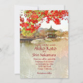 ラブリーアジアテーマのカスタムウェディング招待状 招待状 (正面)