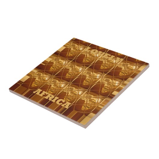 ラブリーアフリカマップベクトルパターンアートデザインプリント タイル (側面)