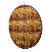 ラブリーアフリカマップベクトルパターンアートデザインプリント ダーツボード (正面右)