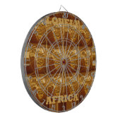 ラブリーアフリカマップベクトルパターンアートデザインプリント ダーツボード (正面左)