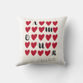 ラブリーアモーアハートピローバレンタインギフト クッション (裏面)