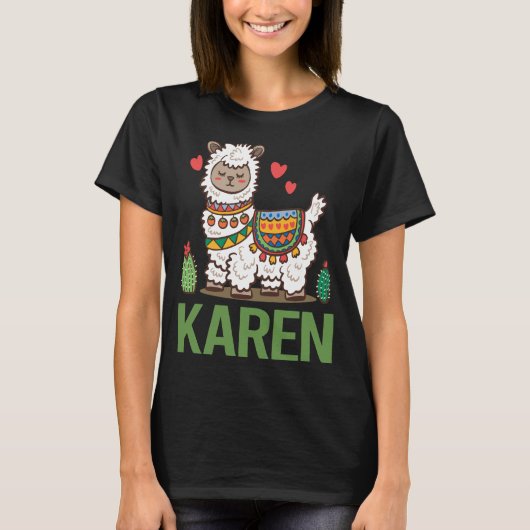 ラブリーアルパカ – カレン名 Tシャツ (正面)