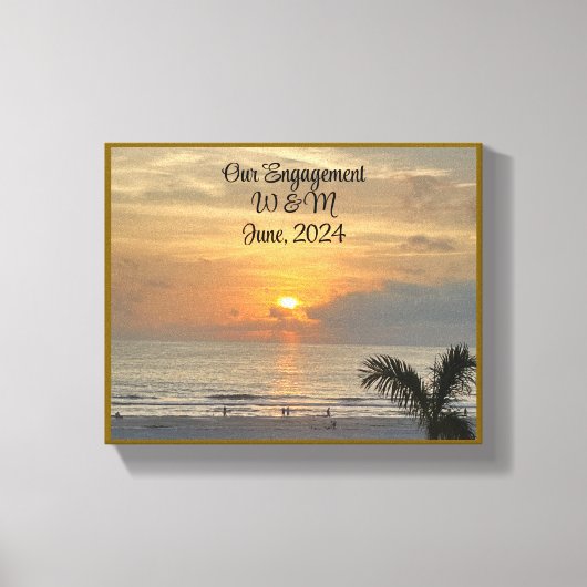 ラブリーアワーズ婚約 キャンバスプリント (正面)