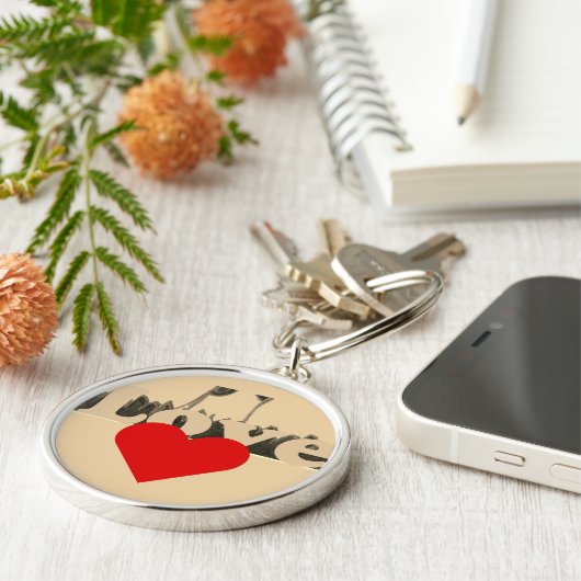 ラブリーア慈悲赤いハート キーホルダー (側面)