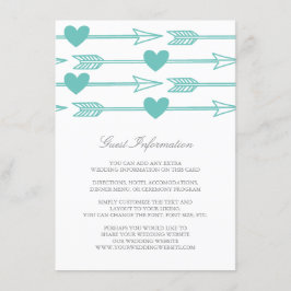 ラブリーア結婚ローズの挿入カード/ティール（緑がかった色）&グレー エンクロージャーカード