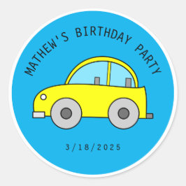 ラブリーイエロートイカービークル誕生日 ラウンドシール