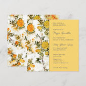 ラブリーイエローローズのブライダルシャワー招待状 招待状 (正面/裏面)