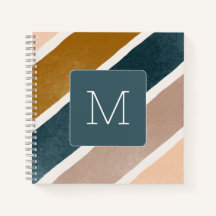 ラブリーイニシャルストライプのパターンティール（緑がかった色）