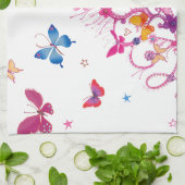 ラブリーインフィニティバタフライ キッチンタオル (折り畳み)