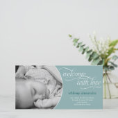 ラブリーウェルカムベビー誕生のお知らせ – 青 案内状 (スタンド正面)