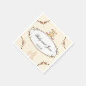 ラブリーウエスタンダークブラウン結婚ズ スタンダードカクテルナプキン (角)