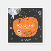 ラブリーウォータカラーハロウィンキッズコスチュームパーティー スタンダードカクテルナプキン (正面)