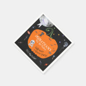 ラブリーウォータカラーハロウィンキッズコスチュームパーティー スタンダードカクテルナプキン (角)