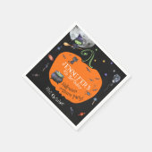 ラブリーウォータカラーハロウィンキッズコスチュームパーティー スタンダードカクテルナプキン (角)