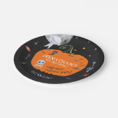 ラブリーウォータカラーハロウィンキッズコスチュームパーティー ペーパープレート (アングル)