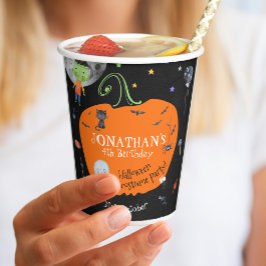 ラブリーウォータカラーハロウィンキッズコスチュームパーティー 紙コップ