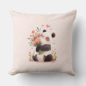 ラブリーウォータカラーパンダ母の日のプレゼント クッション (正面)