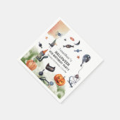 ラブリーウォータカラー子供の誕生日ハロウィーン スタンダードカクテルナプキン (角)