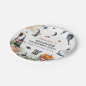 ラブリーウォータカラー子供の誕生日ハロウィーン ペーパープレート (アングル)