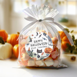 ラブリーウォータカラー子供の誕生日ハロウィーン ラウンドシール