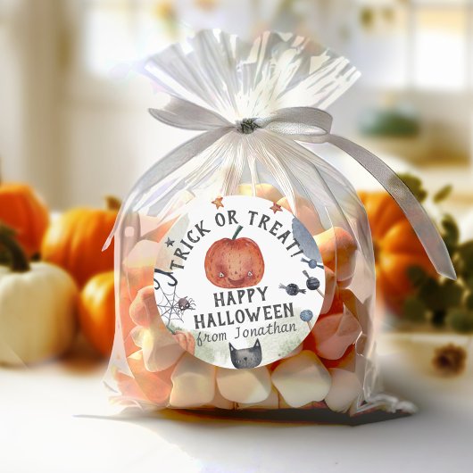 ラブリーウォータカラー子供の誕生日ハロウィーン ラウンドシール