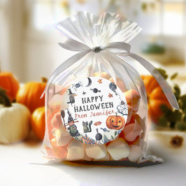 ラブリーウォータカラー子供の誕生日ハロウィーン ラウンドシール